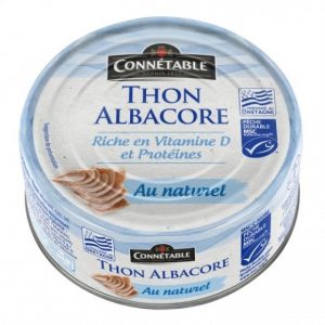 Connétable 1/5 thon albacore msc entier au naturel 112g