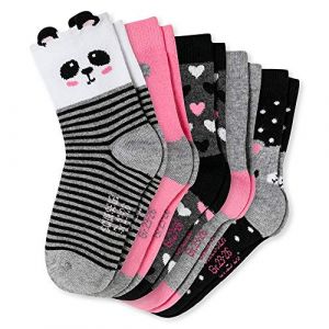 Schiesser B&auml;ren 5 Pack Kindersocken Str&uuml;mpfe M&auml;dchen Chaussettes, Sortiert 4, 19-22 (Lot de 5) Fille