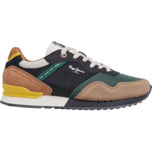 Pepe Jeans Homme London Brand M Basket, Marron fonc&eacute; Pierre Beige, 48 EU