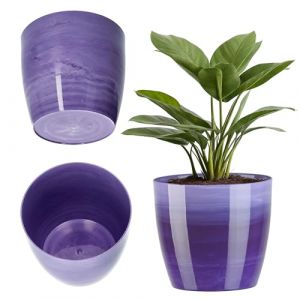 Cache-pot de fleurs 16 cm pour fleurs en marbre violet pour salon - Kadax