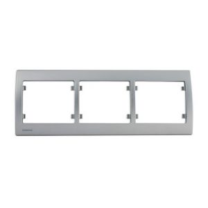 Siemens Plaque Triple Horizontale Aluminium Delta IRIS