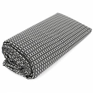 Linnea Drap housse imprim&eacute; 160x200 cm satin de coton ENZO noir Noir