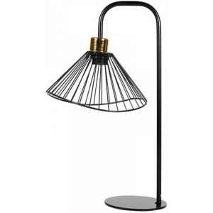 Ostaria Lampe De Bureau Filaire Noire Et Dor&eacute;e Noir