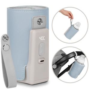 LIONELO Thermup Go Plus Portable Chauffe Biberon, Garde les Liquides au Chaud, 5 Températures de Fonctionnement de 38 à 500°C Chargement USB, 8h de Fonctionnement Silencieux Écran LCD