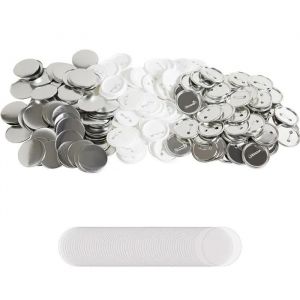 Image de Lot De 500 Boutons &Agrave; &Eacute;pingle De 58 Mm-Duoku-Pour Machine &Agrave; Boutons Diy-Boutons En M&eacute;tal Et En Plastique-Pour Badges Personnalis&eacute;s