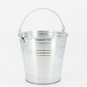 Seau 7L Robuste et polyvalent de jardin en Acier galvanis&eacute; avec poign&eacute;e - Terre, eau, mortier