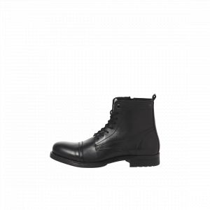 Jack & Jones Homme Jfwshaun Bottes en Cuir Sn Bottines à Lacets, Anthracite, 46 EU