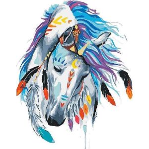 Peinture au numéro : Cheval de Fête - sans châssis en bois
