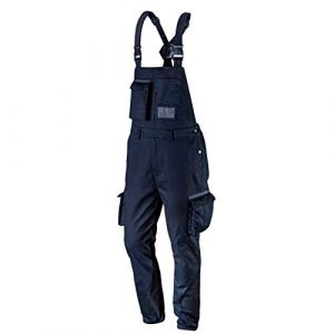 Image de NEO TOOLS Salopette de travail pour homme - 60% coton, 37% polyester, 3% élasthanne - 255 g/m² - Taille XS à 3XL - Poches multifonctions, taille élastique et bretelles renfort