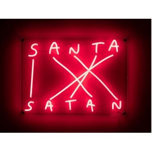 Seletti Applique déco LED Santa-Satan, rouge