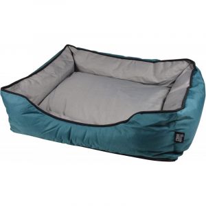 Panier rectangle pour animaux - Bleu canard / Gris - L 65 x l 50 cm