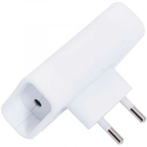 Gefom Biplite 6A Lat&eacute;rale Blanche &ndash; GEFOLEC &ndash; Double Prise &Eacute;lectrique Compacte &ndash; 2 Sorties &ndash; 230V