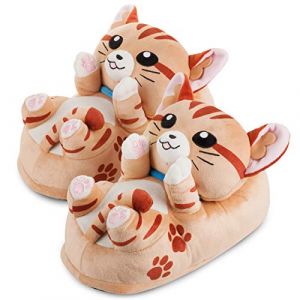 Chaussons Fun de Corimori - Leeroy Le Chat - one size - pour Femme - multicolore