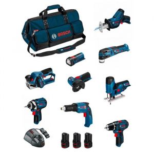 Bosch Kit BMKB9-28CD3 (GSR12V-15+GTB12V-11+GDR12V-105+GWS12V-76+GST12V-70+GOP12V-28+GSA12V-14+GLI12V-80+GHO12V-20+3x2,0Ah)