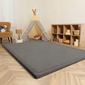 Paco Home - Tapis Chambre Enfant Bebe Fille Garcon Moelleux Antidérapant Moderne 160x220 cm, Gris
