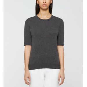 Galeries Lafayette Pull Difi femme cachemire manches courtes certifié Oeko-Tex standard 100 Gris G