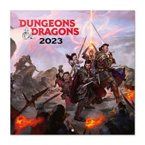 Image de Grupo erik Calendrier Mural 2023 Donjons et Dragons - 12 Mois, 30 x 60 cm, Avec 1 Poster Inclus, Sous Licence Officielle et Certifié FSC | Calendrier Mensuel en Français Janvier 2023 à Décembre 2023