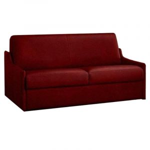 INSIDE Canapé lit 4 places LUNA convertible RAPIDO 160 cm, microfibre bordeaux