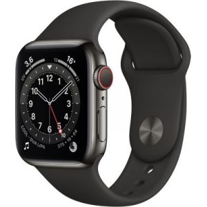 Apple Watch 40MM Acier Graph/Noir Series 6 Cellular - Montre connectée