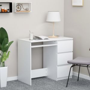 VidaXL Bureau Blanc 90x45x76 cm Aggloméré