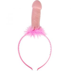 Folat Diadème pénis avec anneaux dames 13 cm rose 6 pièces