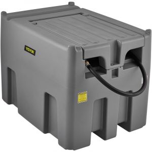 Cuve de Ravitaillement Gasoil - VEVOR - 439 L Réservoir Diesel Portable Polyéthylène - Grise avec Pompe