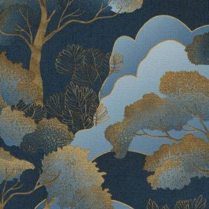 Image de Elle Papier peint vinyle intissé arbres bleu L.1005 x l.53cm, Erismann Grove