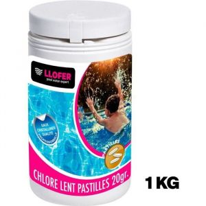 1KG chlore lent pastilles de 20GR.