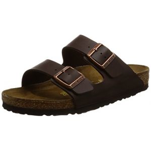 Image de Birkenstock Arizona Birko Flor, Mules Homme, Marron Foncé (Dark Brown Birko-Flor) - 35 (Normal)