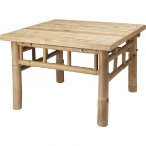 Table basse carrée Bamboo 57x57xH38 cm - Naturel - Koopman