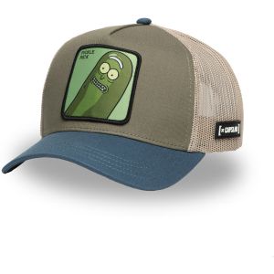 Capslab Casquette Casquette trucker en coton avec filet Rick Morty Pickle