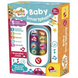Lisciani Giochi Carotina Baby Smartphone électronique pour bébé avec 5 Fonctions pédagogiques, téléphone pour Enfants, Melodyjki, 1+