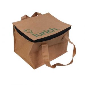 Lunch bag isotherme de 5,5L en kraft avec 2 sangles de transport - - ALTOBUY