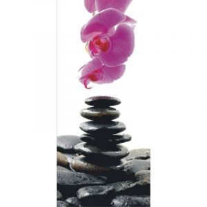 AG Stones and orchid, intissé photo mural, 90 x 202 cm, 1 part ART