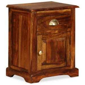 Table de nuit c vet commode armoire meuble chambre bois m if de sesham 40 x 30 x 50 cm Bois