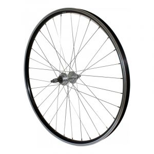 Image de Ultime Bike Roue vtc 700x35 arriere p2r alu noir double paroi moy alu axe plein rl 7 6v