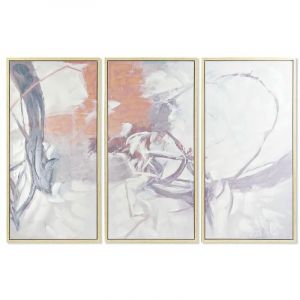 Jeu de 3 tableaux 180 x 4 x 120 cm abstrait urbaine