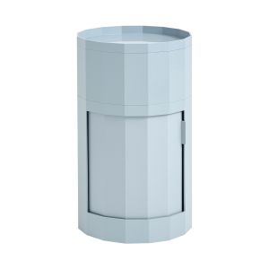 Image de Hay Table de chevet en plastique recyclé bleu clair à facettes 38x38x66cm Facet