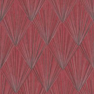 A.S. Creation Papier peint intissé 378642 Metropolitan Stories 2 - Geometrisch Rouge Argent - 10,05 x 0,53 m