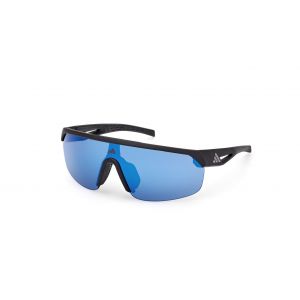 Adidas Sport Femme SP0109 02X Lunettes de soleil Inject&eacute; Noir Bleu Masque Normale