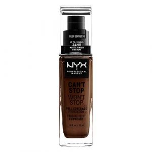 NYX Cosmetics Fond de teint Can't Stop won't Stop - CSWSF24: Deep espresso - 30 ml