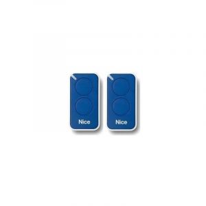 Nice Lot de 2 Télécommandes INTI2B - 2 canaux bleus 433,92 MHz + 1 porte-clés Domobip