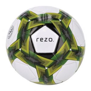 Ballon de football - REZO - PVC - Taille 5 - Jaune bicolore - Résistant