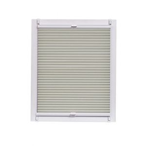 Sunl INES Store plissé nid d'abeille fabriqué en Allemagne, occultant, Wohn-Guide Klemmfix Weisse Rail, 135 x 150, Plastique, Gris, 135 x 2.3 x 150 cm