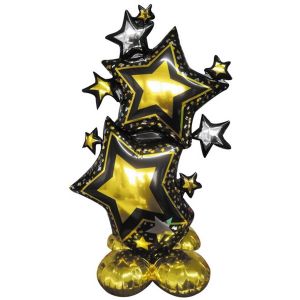 Ruedelafete Ballon mylar Stars and Foil 80cm OR