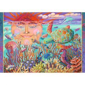Ravensburger Puzzle 500 pi&egrave;ces XXL : Soleil et mer