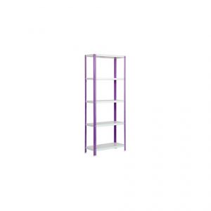 Simon Rack Etagère 5 niv. 500 Kg L. 800 x Ht. 1800 x P. 300 mm KIT HOMECLASSIC COLOR MINI 5/300 VIOLET/BLANC - V02100204188035 - Simonhome