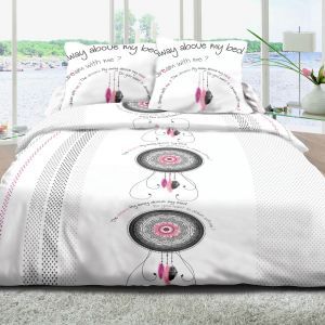 C Design Home Parure de couette 100% Coton 57 fils 220x240 cm Dream Rose