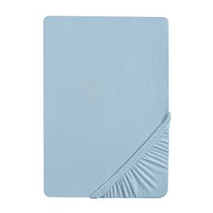 Castell 77113-220-040 Drap-housse en jersey stretch 90 x 190 cm 100 x 200 cm Couleur: Bleu