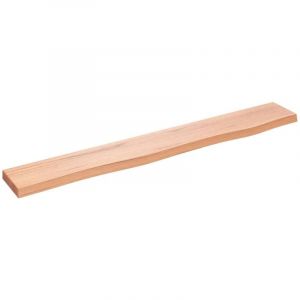 VidaXL Étagère murale marron clair 80x10x2 cm bois chêne massif traité